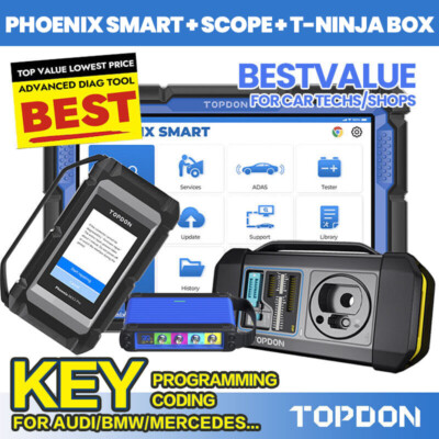 2025TOPDON Phoenix SMART +SCOPE +T-NINJA BOX Diagnostic Tool ECU KEY Programming