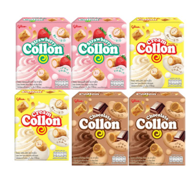 Glico Collon Biscuit Roll Snack Schokolade Erdbeer Creme Geschmack Japanisch