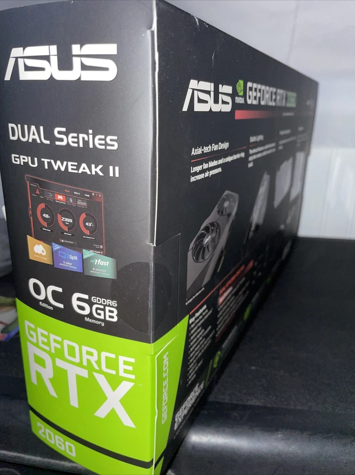 NIB ASUS Dual NVIDIA Geforce RTX 2060 OC EVO 6GB GDDR6 Graphics Card GPU - Image 2 of 3