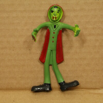 Flexy Halloween Creeps Dracula 5'' Bendy Figure 1980s Vintage Toy