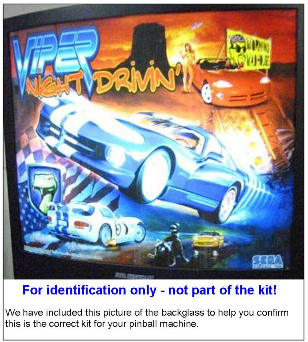 Sega Viper Night Drivin 1998 Cartes Instructions Flipper Custom Pinball FRENCH