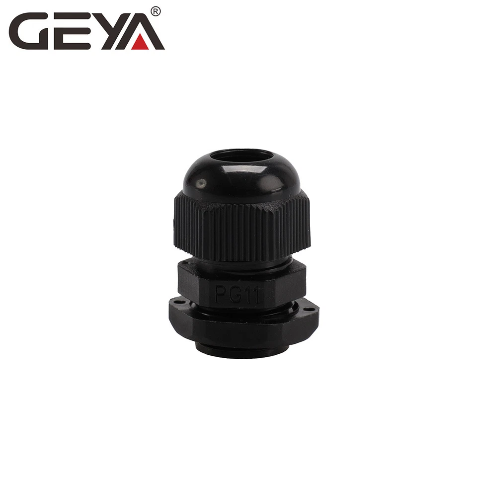 GEYA 10PCS Cable Glands IP68 Nylon Waterproof 7-18mm Dia. with Lock-Nut & Gasket - Image 2 of 4