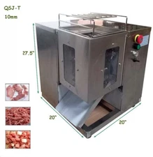 Updated110V QSJ-T Shredded Meat Cutting Machine Grinder 10mmBlade w/Double Blade