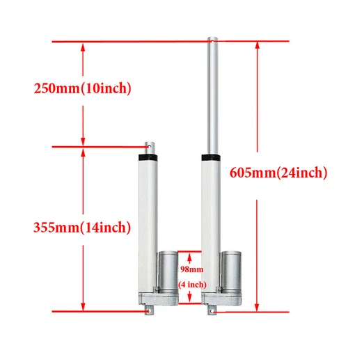 12V 700N 15mm / s Elektryczny napęd liniowy Siłownik liniowy Silnik liniowy 50-1300mm - Zdjęcie 44 z 47