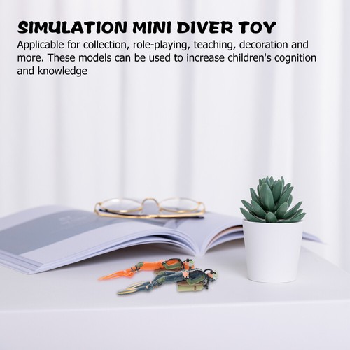 2 Pcs Diver Model Mini Figurine Scuba Toy Toys for Kids Adventure People Figure - Picture 11 of 12