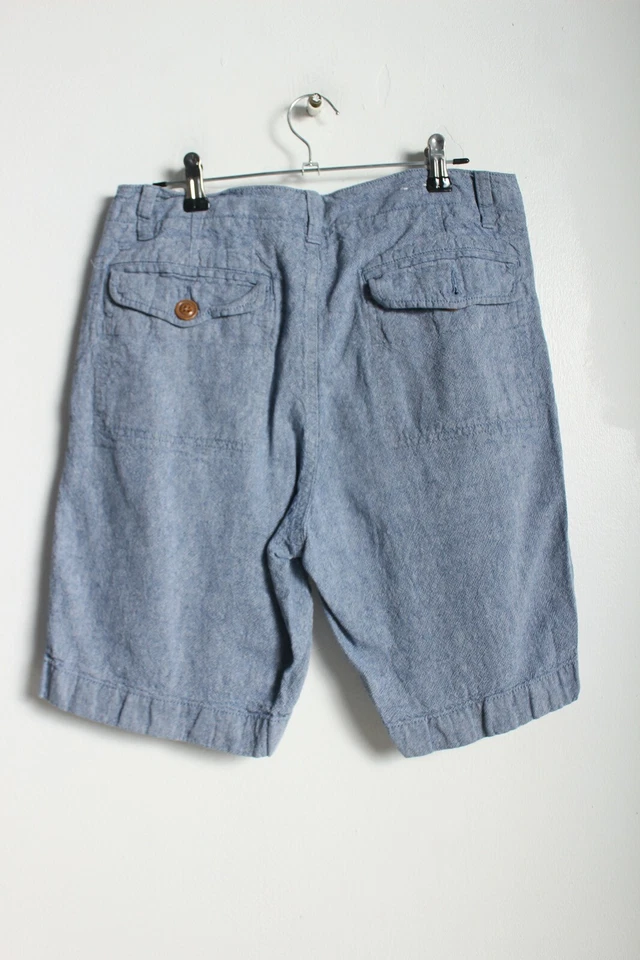 Pantalones cortos de playa J Crew para hombre de lino y algodón - azules - talla W29 (G46) Foto 3 de 3