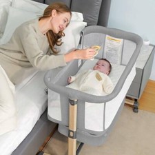 3 in 1 Baby Bassinet, Bedside Sleeper,  Playpen, Easy Folding Portable Crib
