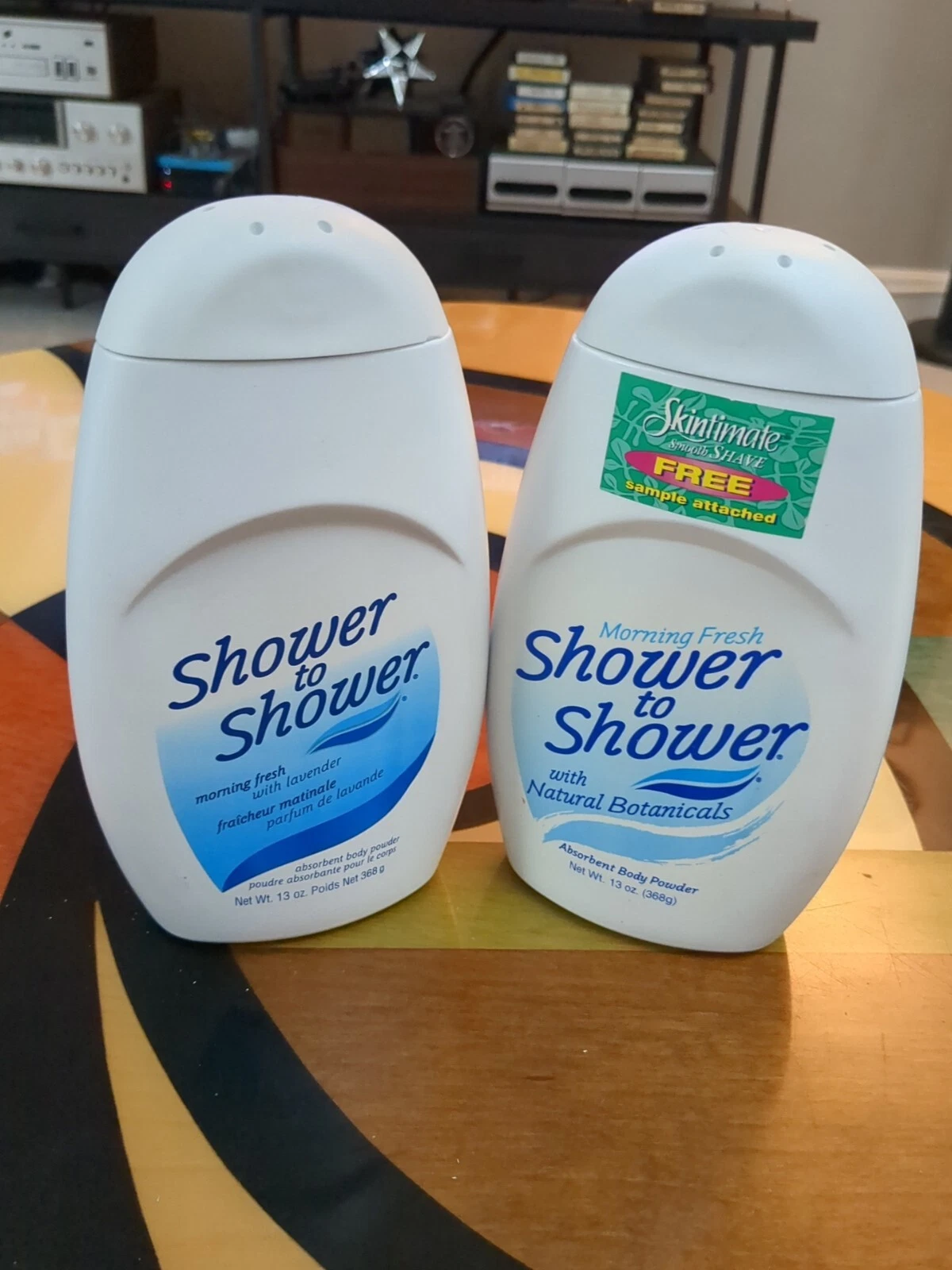Vintage Shower to Shower Absorbent Body Powder Morning Fresh 2-Pak New Both Full