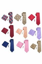 Juego de corbata, cuadrado de bolsillo y gemelos JSS formal 100 % seda cachemira floral