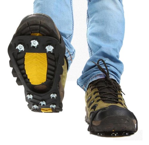 Eis Schnee Anti Rutsch Spikes Griffe Greifer Steigeisen Stollen für Wanderschuhe Stiefel - Bild 3 von 15