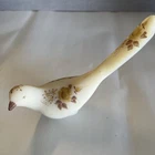 Fenton Cameo Satin Chocolate Roses Hand Painted  Bird Figurine 1979