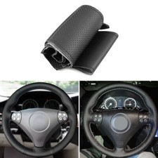 DIY Schwarz Lenkradbezug Leder Deckel für Mercedes C-Klasse W203 SLK-Klasse R171