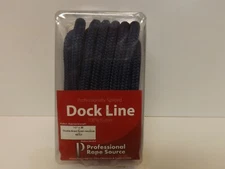 Professional Rope Source 1/2" x 20' navy blue double braided dock line boat 