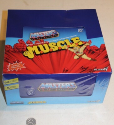 SEALED Box 36 packs Masters of the Universe MUSCLE mini figures blind bag NOS NM