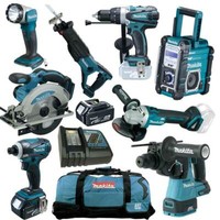 Makita DHR243 Akku Kombi Bohrhammer Combo Kit - Set Inkl. DGA511 DMR112 +++
