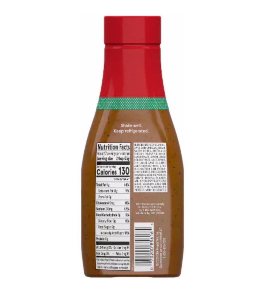 🟠 NEW Chic Fil A Zesty Apple Cider Salad Vinaigrette Dressing Bottle