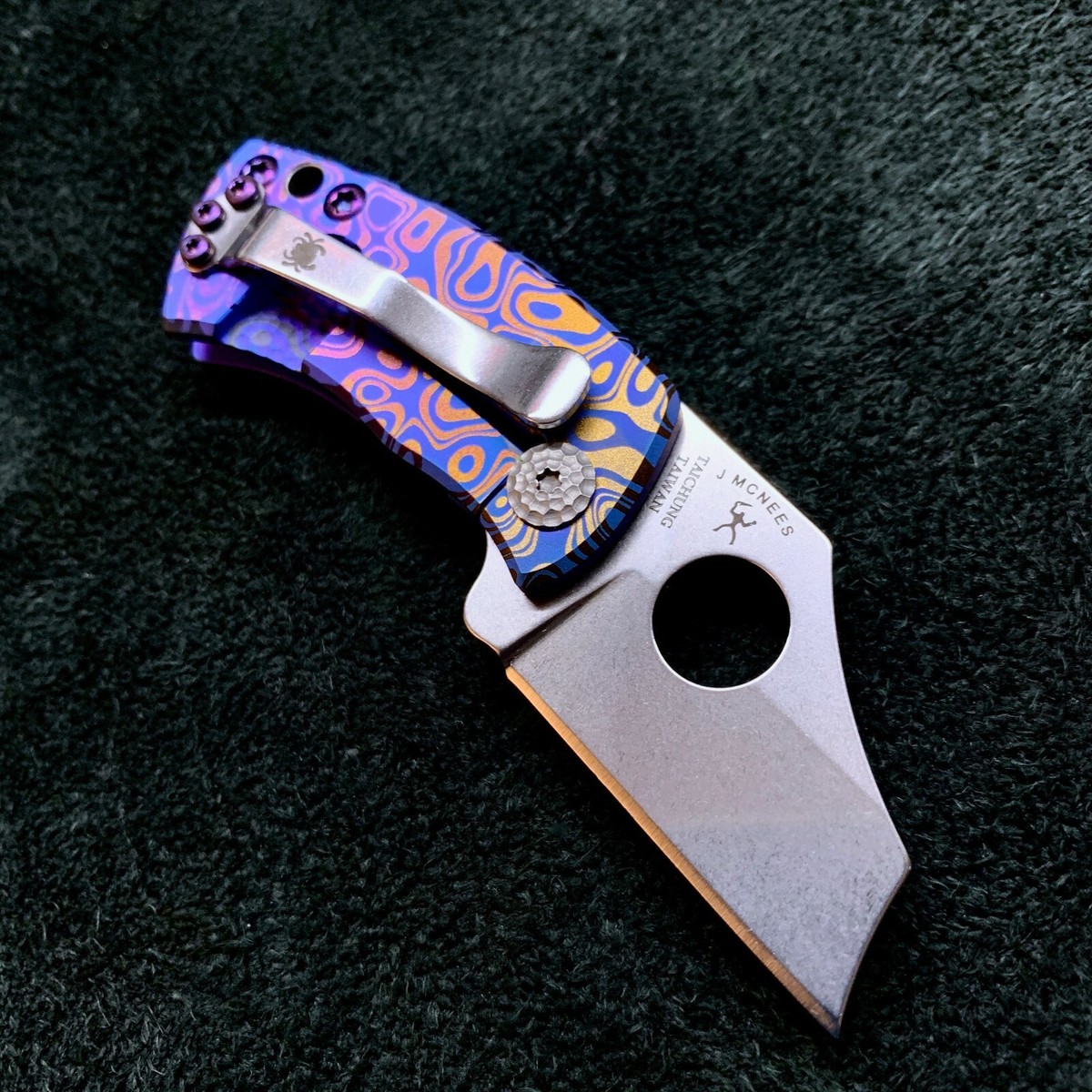Spyderco McBee C236TIP McNees Titanium Handle CTS XHP Steel Blade 