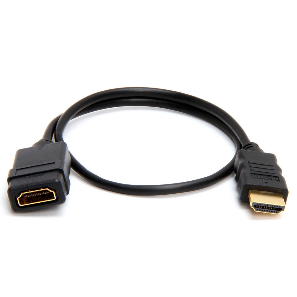 Cable de extensión HDMI 1,5 pies macho a hembra cable M-F 4K 1080P para TV PC monitor Foto 3 de 4