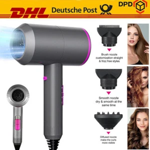 Ionen Föhn Haartrockner mit 3 Diffuseur Haarfön Profi Fön Ionen Séchoir à cheveux 2000W