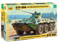 Zvezda 3560 Russian Armored Personnel Carrier BTR-80A Model Kit 1:35 New!