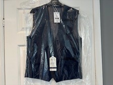 Next Blue Wool Mix Textured Suit Waistcoat 38R Slim New Bagged With tags £50RRP