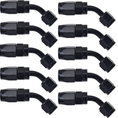 10Pcs AN6/AN8/AN10/AN12 Swivel Hose End Fitting Adapter Oil/Fuel/Gas Hose Line