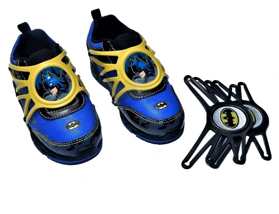 Zapatillas/zapatos deportivos iluminados intercambiables Batman DC Comics para niños pequeños: 8-13 Foto 2 de 4