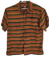 Ecko Mens Short Sleeve Button Front Multi-Color Size XL Polyester Shirt