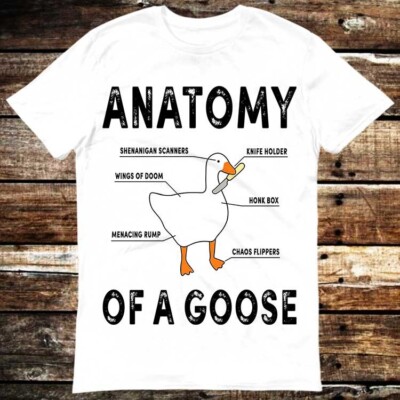  T-Shirt Anatomy of a Goose lustige Ente Grafik Gaming 6018
