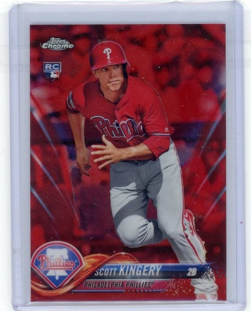 Scott Kingery 2018 Topps Chrome Update Red Refractor 14/25 Rookie Card