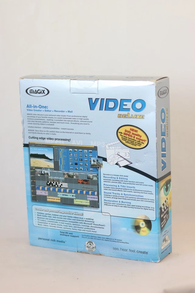 Vintage 2001 Magix Video Deluxe Video Editor / Video Import Tool- SEALED - Image 2 of 4