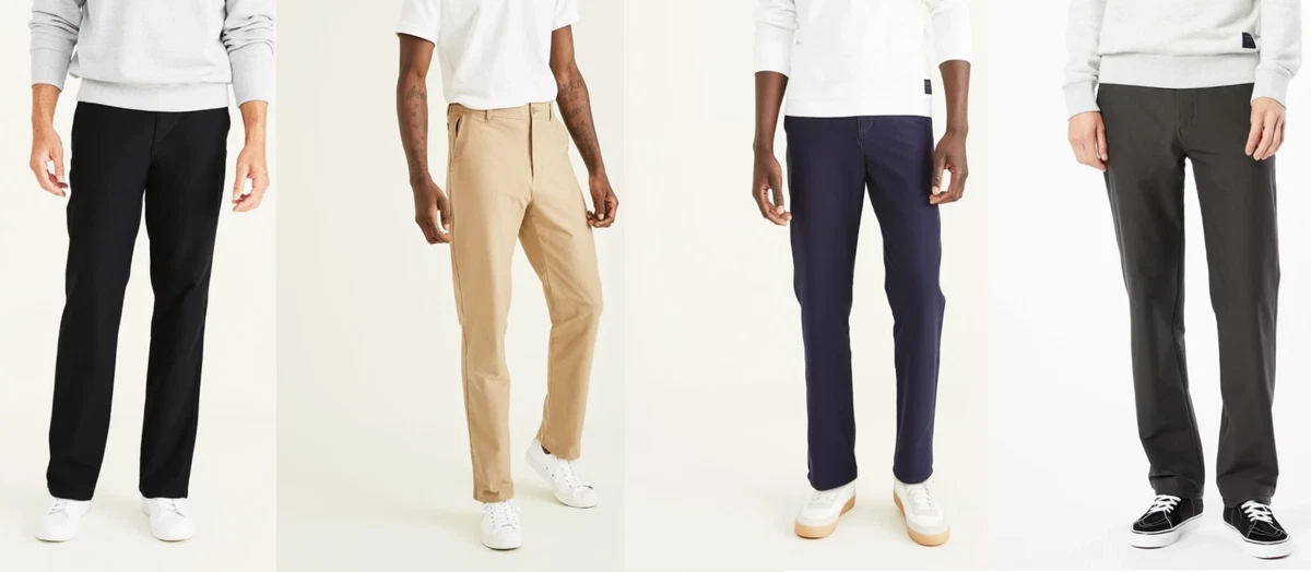 Dockers T3 Comfort Knit Chino Pants Uomo - Pantaloni Chino A Maglia, Vestibilità Skinny, Tessuto Elasticizzato, 84% Cotone 16% Elastan, Taglia 40