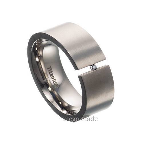 Titanium Diamond Ring Wedding Band Engagement Tension Set Fashion Jewerly Sz12-image