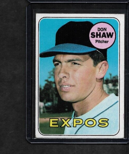 1969 Topps Baseball # 183 Don Shaw Montreal Expos EX-EX/MT