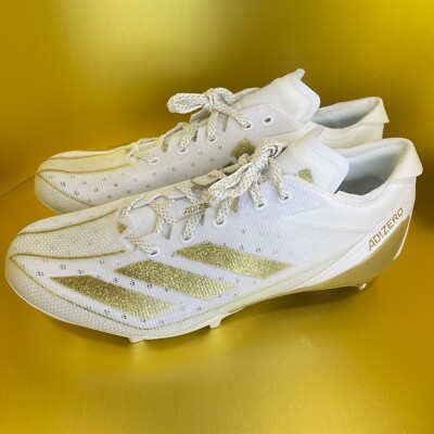 Adidas Adizero Electric Men\'s Size 8.5 White Gold Football Cleats IE4381 New s-l400.jpg main image 4