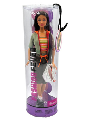 BK~ NIB BARBIE DOLL 2004 FASHION FEVER TUBE KAYLA H0644 H0663