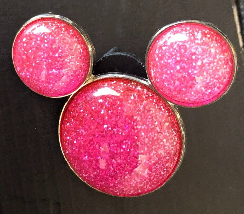 Disney pin 141975 Mickey Icon Pink Glitter free-d 3d sparkle