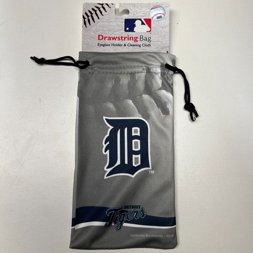 Detroit Tigers Sunglasses Bag Drawstring Microfiber Pouch MLB Official Merch - Picture 2 of 5