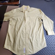 VTG Brooks Brothers Oxford Shirt 346 Fit 16.5-3 Men geometric yellow winter fall