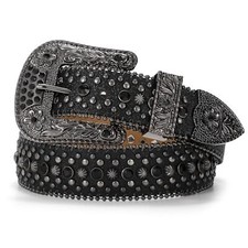 Rhinestone Belt Goth Belt Bling Belts for Women and Men Western Cowboy Cowgir...