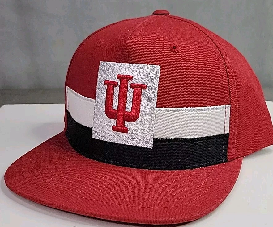 Sombrero de la Universidad de Indiana IU Hoosiers Correa Dos Rayas 3D Logo Gorra Foto 2 de 4