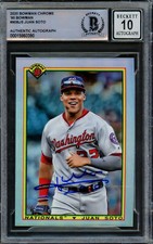 Juan Soto 2020 Bowman Chrome 1990 Throwback Refractor Gem 10 Auto Card Beckett
