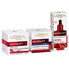 L'Oreal Paris Revitalift Day Cream + Night + Serum Anti-Ageing Set
