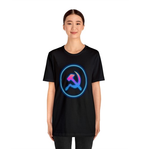 Hammer and Sickle Vaporwave Short Sleeve Tee - Picture 4 of 13