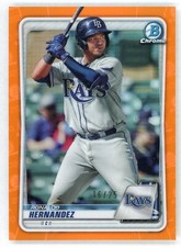 Ronaldo Hernandez 2020 Bowman Chrome Orange Serial #d 16/25 Tampa Bay Rays