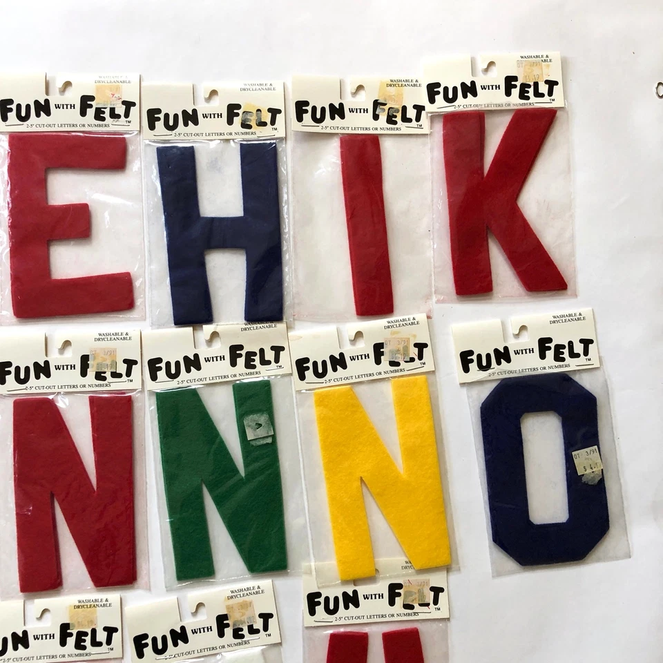 Felt Letters 19 2-packs 5 Inch Craft Sew On Patch Black Name Sports A D E H M T - Image 4 of 4