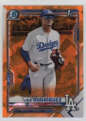 2021 Bowman Chrome Sapphire Prospects Orange Refractor 68/75 Luis Rodriguez 13iq
