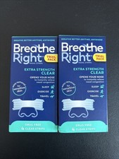 2x Breathe Right Clear Drug-Free Nasal Strips 4ct Travel Size Exp 7/31/2030