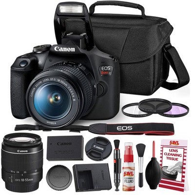 Canon Rebel T7 DSLR Camera +18-55mm Lens Kit and Carrying Case, Creative Filters