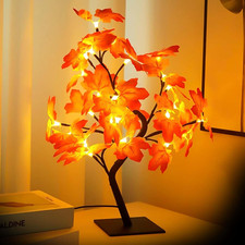Ahornblatt Baum Lichter 45cm Herbstdeko mit 24 LEDs Warmweiß Innen Deko